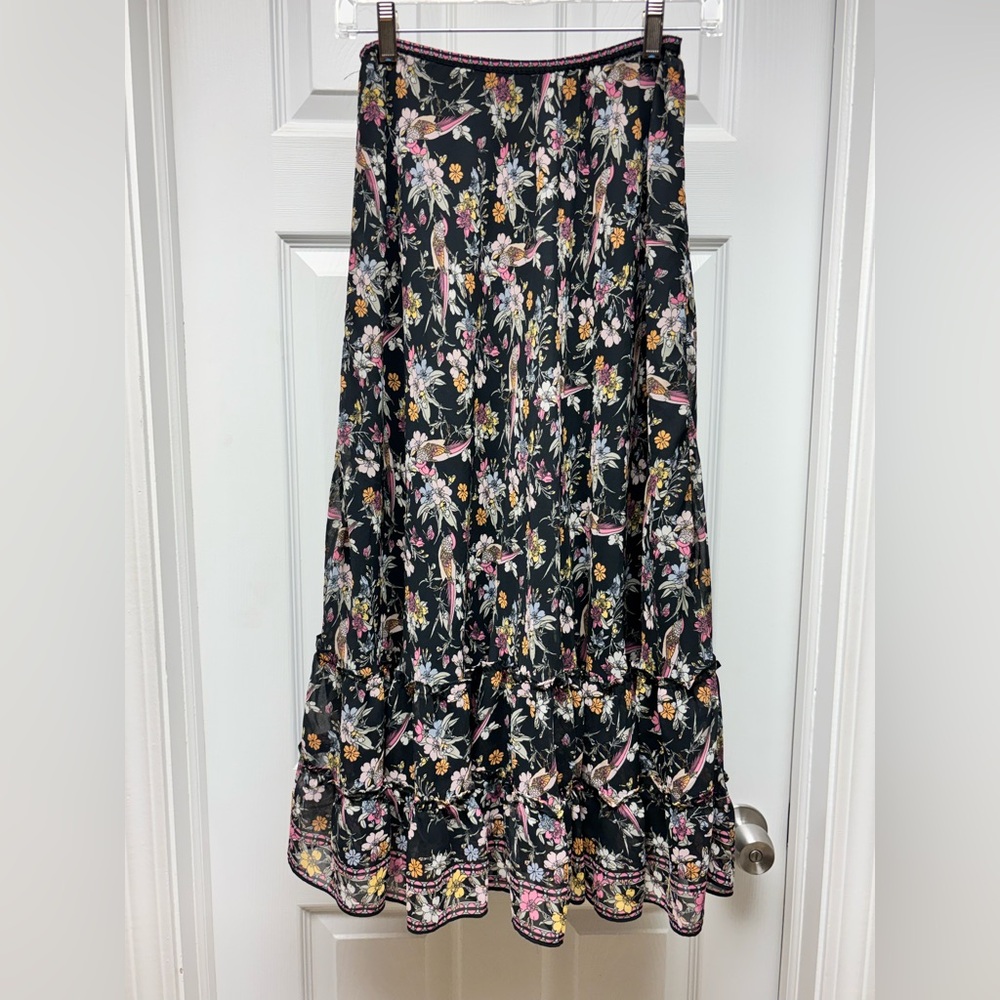Max Studio Floral Tiered Midi Skirt – Women’s Small